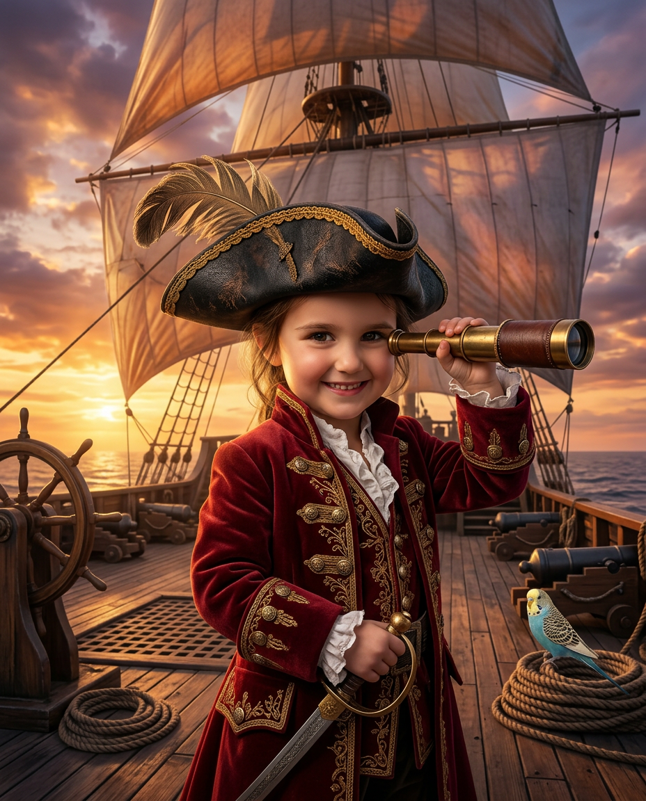 Tiny hero portrait โ Pirate Captain